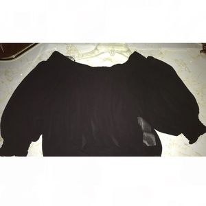 Black off the shoulder top